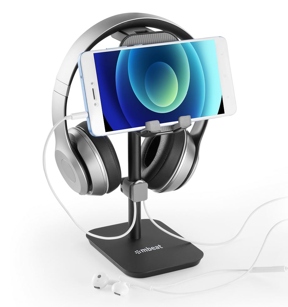 MBEAT Stage S3 2-in-1 Headphone and Tiltable Phone Holder Stand-Home &amp; Garden &gt; Home Office Accessories-PEROZ Accessories