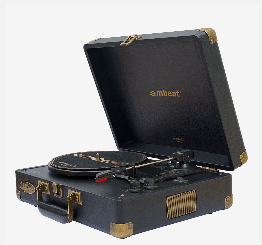 MBEAT Woodstock 2 Black Retro Turntable Player-Home &amp; Garden &gt; Home Office Accessories-PEROZ Accessories