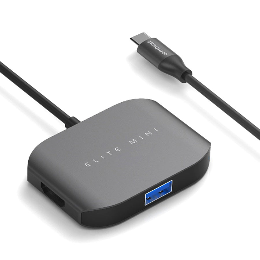 mbeat USB-C Multi-port Adapter (HDMI + USB 3.0×1 + USB 2.0×1) - Space Grey, Aluminium Design-Electronics &gt; Back Up &amp; Storage-PEROZ Accessories