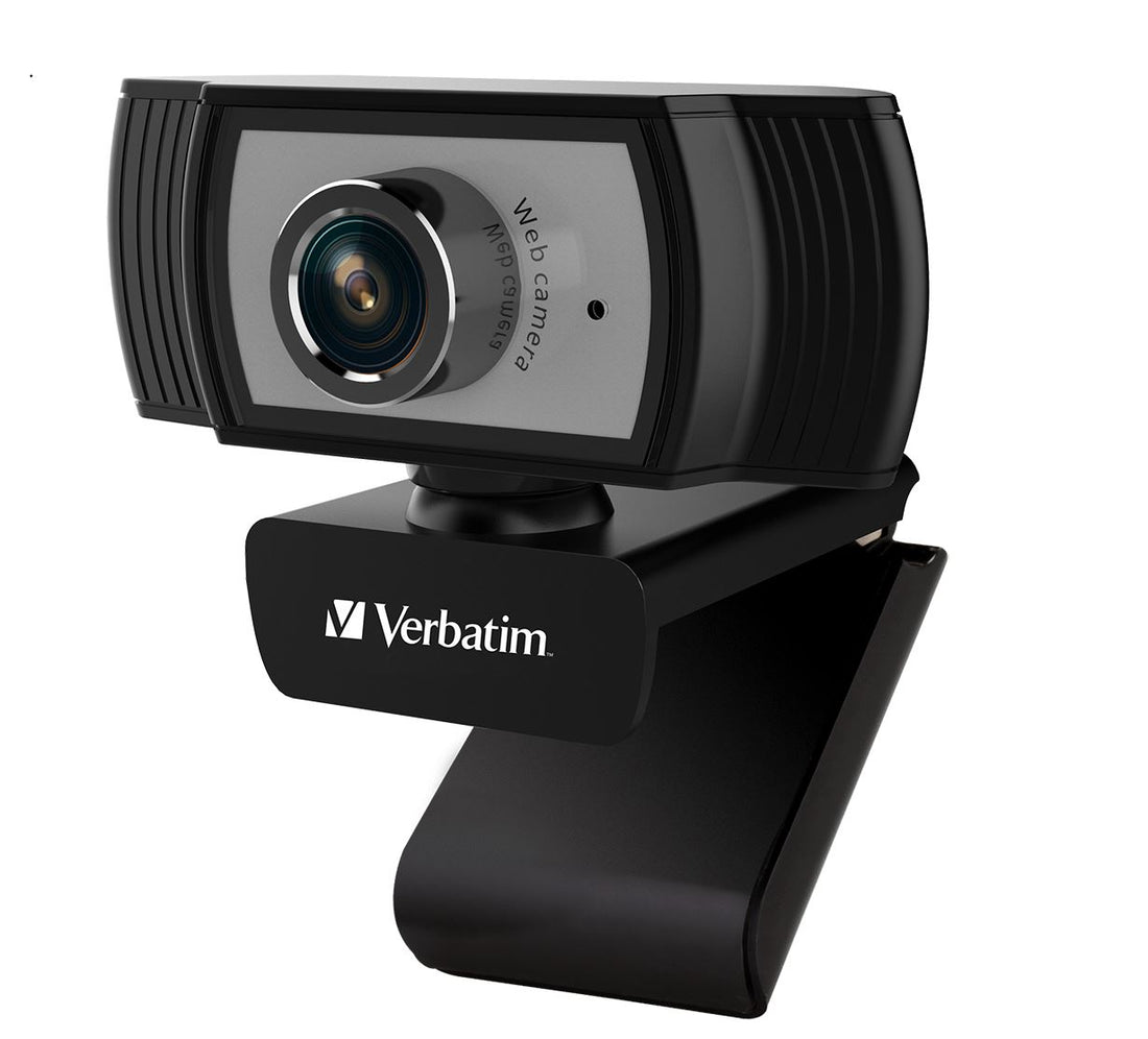 VERBATIM 1080p Full HD Webcam - Black/Silver FHD 1920x1080, 2.0 Mega Pixels, Compatible with Windows XP,7 8, 10, Android V5, MacOS 10.6 or Above-Electronics &gt; Computer Accessories-PEROZ Accessories