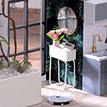 Dollhouse Miniature with Furniture Kit Plus Dust Proof and Music Movement - Cozy time (Valentine&