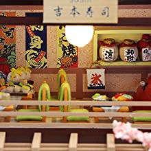 Dollhouse Miniature with Furniture Kit Plus Dust Proof and Music Movement - Asia (1:24 Scale Creative Room Idea)-Gift &amp; Novelty &gt; Games-PEROZ Accessories