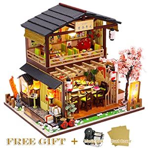 Dollhouse Miniature with Furniture Kit Plus Dust Proof and Music Movement - Asia (1:24 Scale Creative Room Idea)-Gift &amp; Novelty &gt; Games-PEROZ Accessories