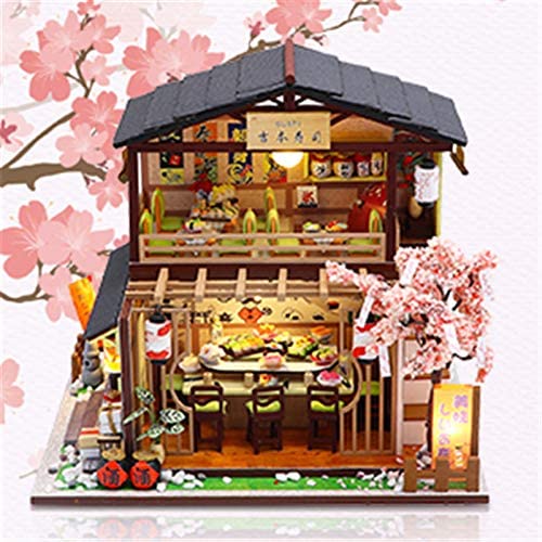 Dollhouse Miniature with Furniture Kit Plus Dust Proof and Music Movement - Asia (1:24 Scale Creative Room Idea)-Gift &amp; Novelty &gt; Games-PEROZ Accessories