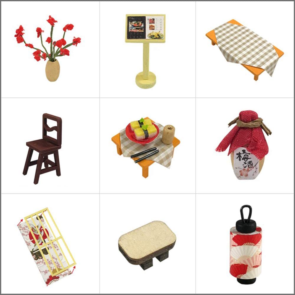 Dollhouse Miniature with Furniture Kit Plus Dust Proof and Music Movement - Asia (1:24 Scale Creative Room Idea)-Gift &amp; Novelty &gt; Games-PEROZ Accessories