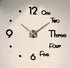 DIY Wall Clock Modern Frameless Large 3D Wall Watch Giant Roman Numerals for Home Living Room and Bedroom (Small)-Wall Clocks-PEROZ Accessories