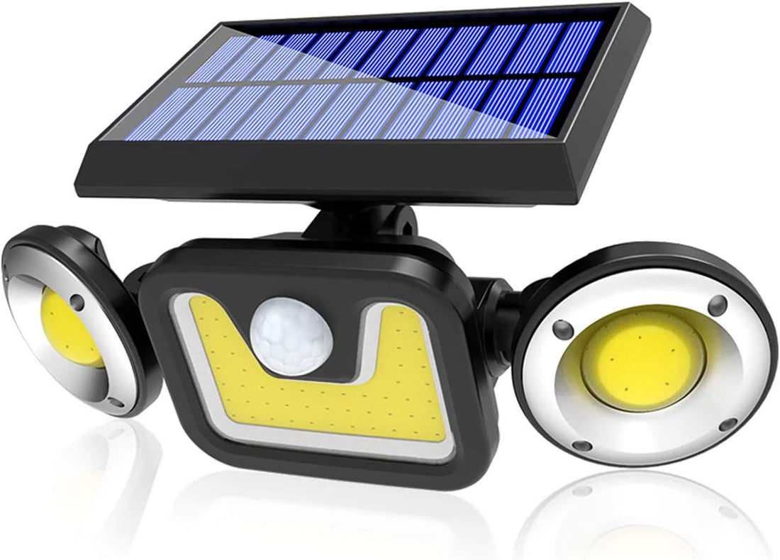 Outdoor Solar Lights with 3 Adjustable Head for Porch Garden Patio-Home &amp; Garden &gt; Garden Lights-PEROZ Accessories