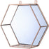 Hexagon Hanging Mirror for Home Decoration (Rose Gold Color)-Health & Beauty > Makeup Mirrors-PEROZ Accessories