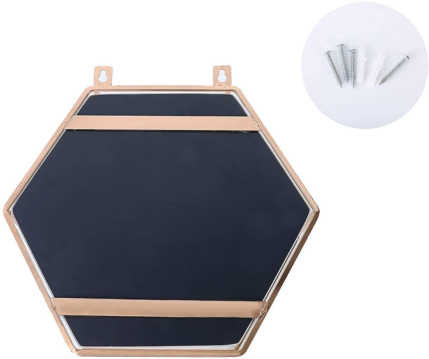 Hexagon Hanging Mirror for Home Decoration (Rose Gold Color)-Health &amp; Beauty &gt; Makeup Mirrors-PEROZ Accessories