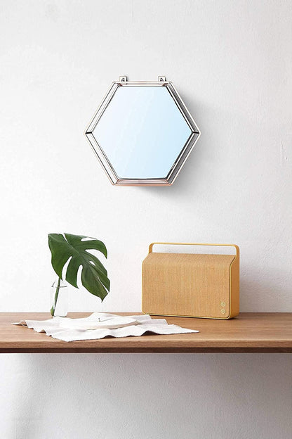 Hexagon Hanging Mirror for Home Decoration (Rose Gold Color)-Health &amp; Beauty &gt; Makeup Mirrors-PEROZ Accessories