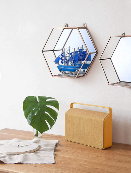 Hexagon Hanging Mirror for Home Decoration (Rose Gold Color)-Health &amp; Beauty &gt; Makeup Mirrors-PEROZ Accessories