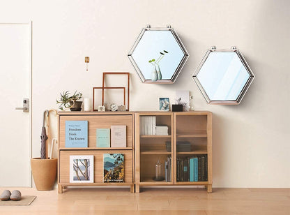 Hexagon Hanging Mirror for Home Decoration (Rose Gold Color)-Health &amp; Beauty &gt; Makeup Mirrors-PEROZ Accessories