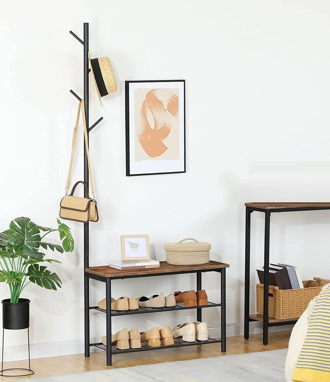 Multifunctional Entryway Coat Rack Shoe Bench for Living Room and Bedroom-Furniture &gt; Living Room-PEROZ Accessories