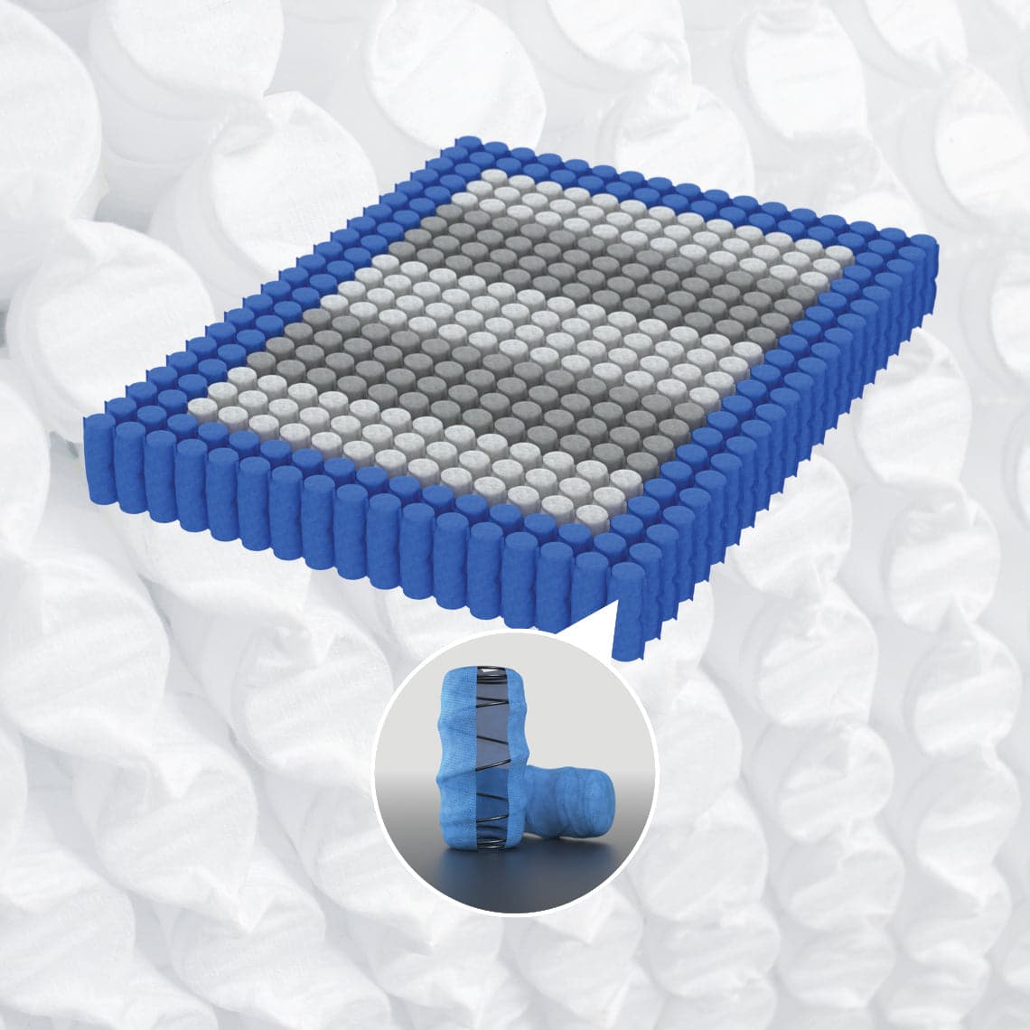 2.1 Premium Single Mattress 7 Zone Pocket Spring Memory Foam-Furniture &gt; Mattresses-PEROZ Accessories