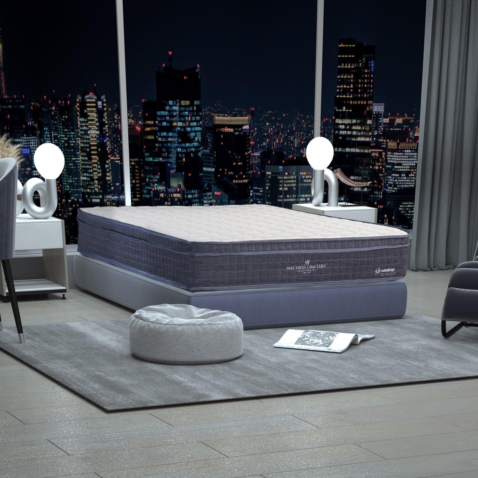 Grandeur Single Mattress Latex Foam 7 Zone Pocket Spring-Furniture &gt; Mattresses-PEROZ Accessories