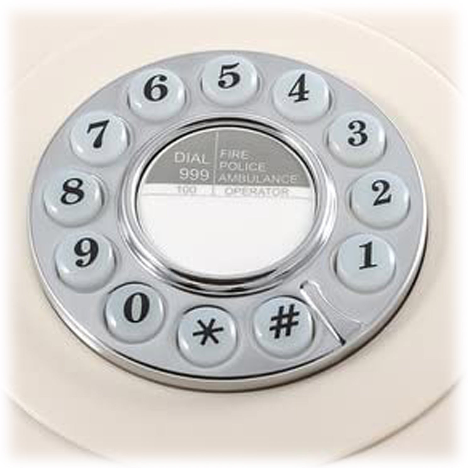 GPO 746 Retro Rotary Push Button Desk Phone Ivory Home Office-Home &amp; Garden &gt; Home &amp; Garden Others-PEROZ Accessories