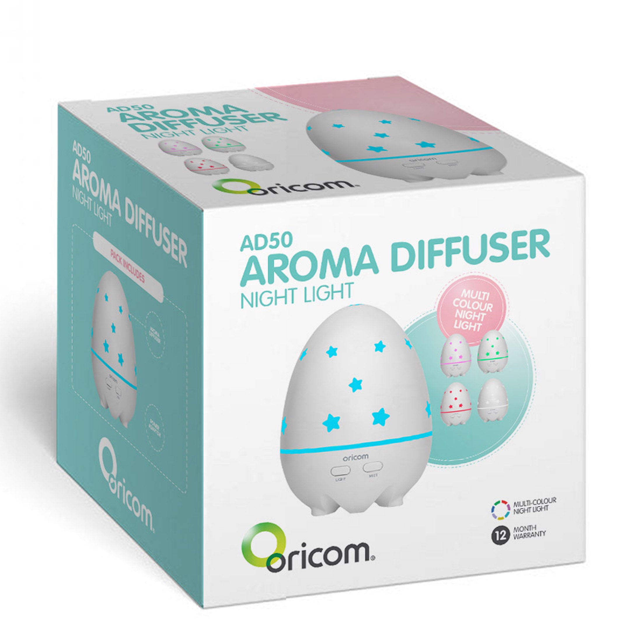 Oricom Aroma Diffuser Humidifier &amp; Night Light Baby Kids Room AD50-Appliances &gt; Aroma Diffusers &amp; Humidifiers-PEROZ Accessories