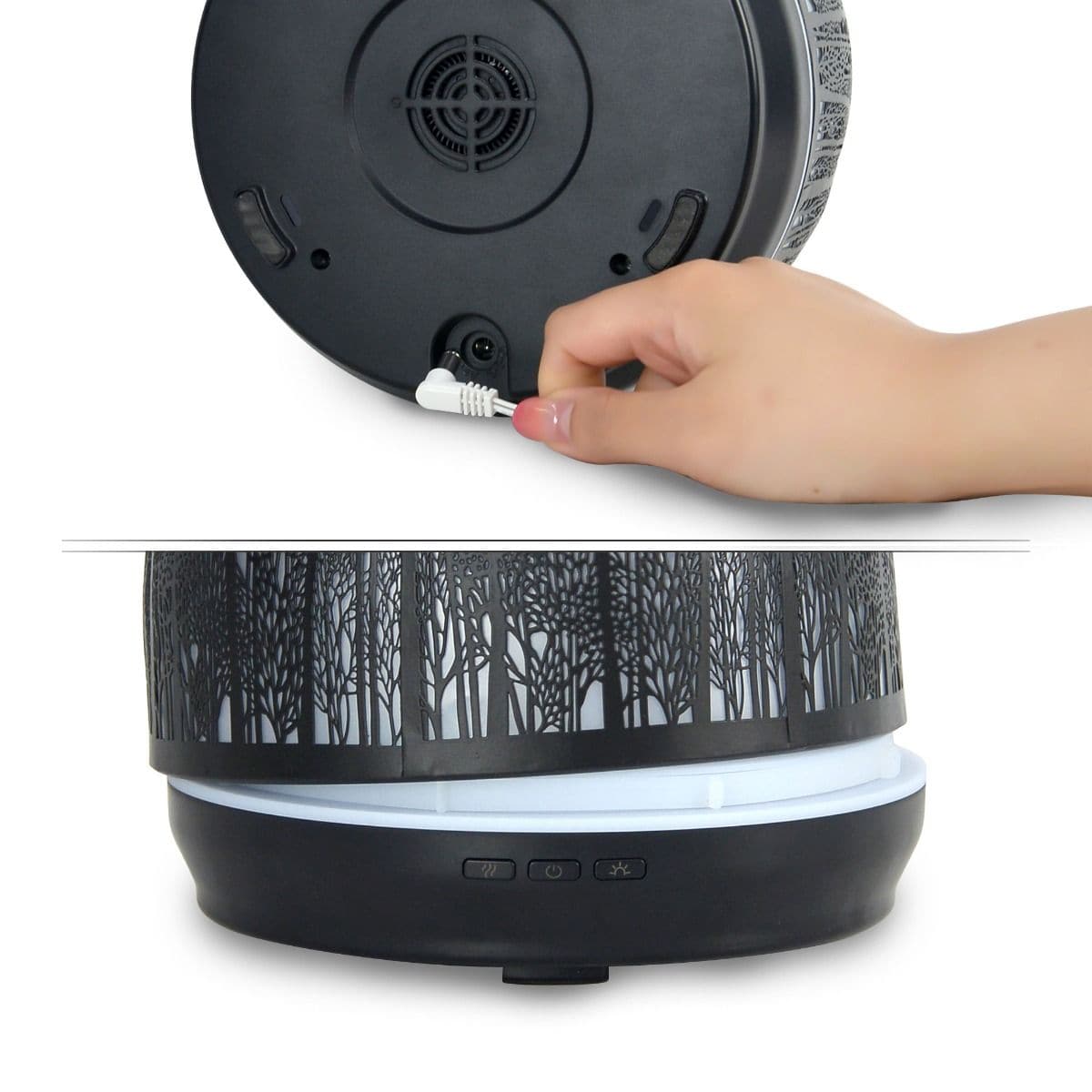 activiva 500ml Metal Essential Oil and Aroma Diffuser-Black-Appliances &gt; Aroma Diffusers &amp; Humidifiers-PEROZ Accessories