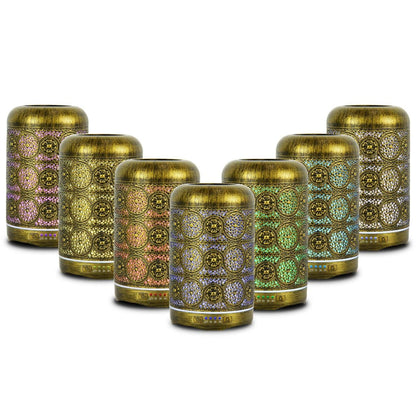activiva 260ml Metal Essential Oil and Aroma Diffuser-Vintage Gold-Appliances &gt; Aroma Diffusers &amp; Humidifiers-PEROZ Accessories