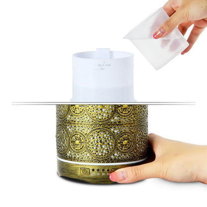 activiva 260ml Metal Essential Oil and Aroma Diffuser-Vintage Gold-Appliances &gt; Aroma Diffusers &amp; Humidifiers-PEROZ Accessories