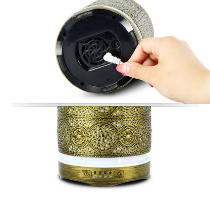 activiva 260ml Metal Essential Oil and Aroma Diffuser-Vintage Gold-Appliances &gt; Aroma Diffusers &amp; Humidifiers-PEROZ Accessories