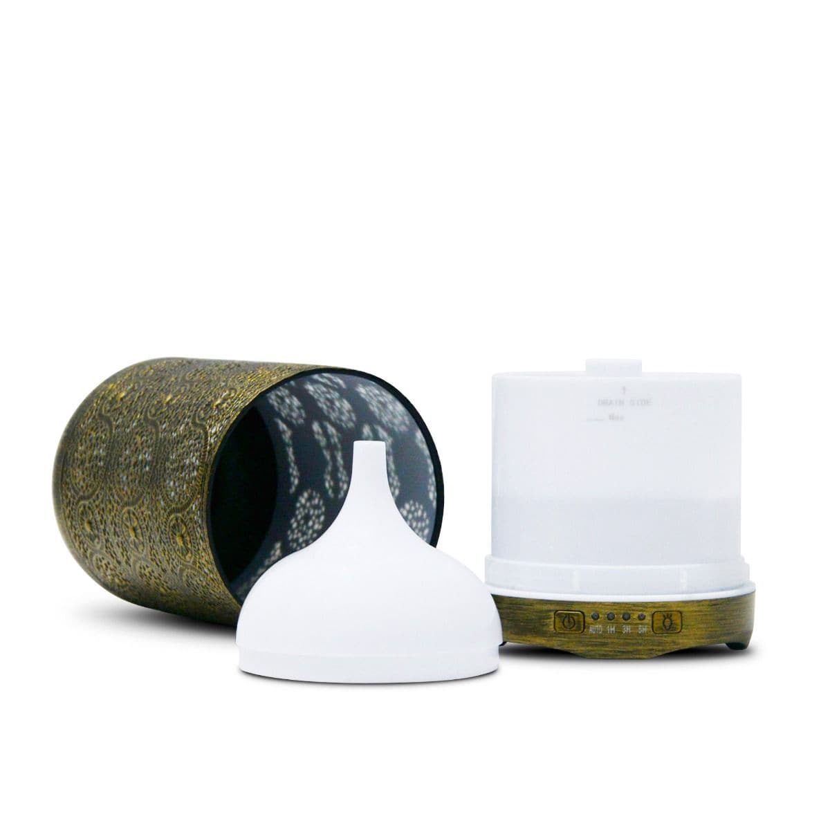 activiva 260ml Metal Essential Oil and Aroma Diffuser-Vintage Gold-Appliances &gt; Aroma Diffusers &amp; Humidifiers-PEROZ Accessories
