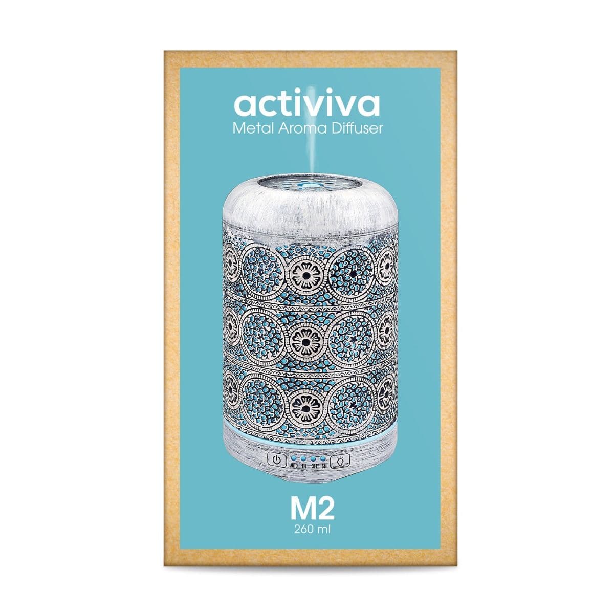 activiva 260ml Metal Essential Oil and Aroma Diffuser-Vintage White-Appliances &gt; Aroma Diffusers &amp; Humidifiers-PEROZ Accessories
