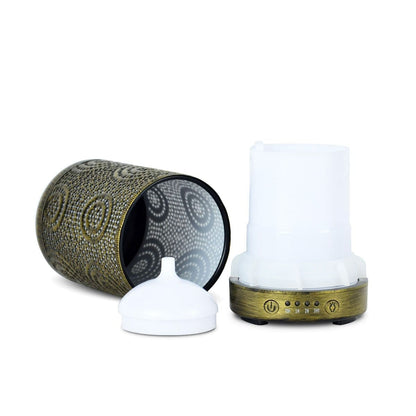 activiva 100ml Metal Essential Oil and Aroma Diffuser-Vintage Gold-Appliances &gt; Aroma Diffusers &amp; Humidifiers-PEROZ Accessories