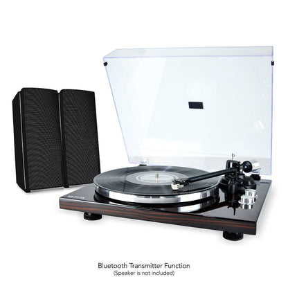 mbeat Hi-Fi Bluetooth Turntable (MMC, USB, Anti-skating, Preamplifier) - Macassar Ebony-Audio &amp; Video &gt; Speakers-PEROZ Accessories