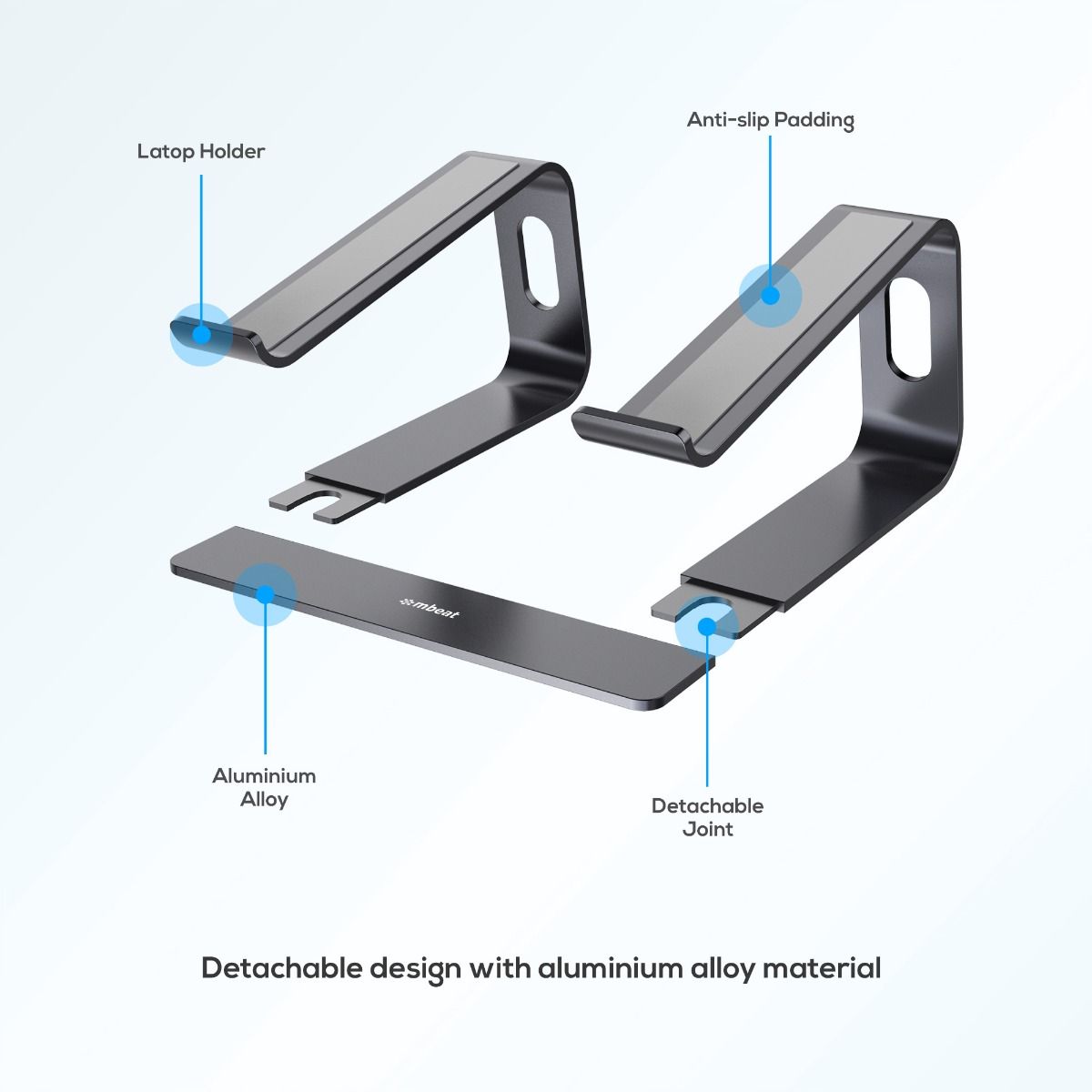 mbeat Stage S1 Space Grey Elevated Laptop Stand up to 16\&quot; Laptop-Electronics &gt; Computer Accessories-PEROZ Accessories