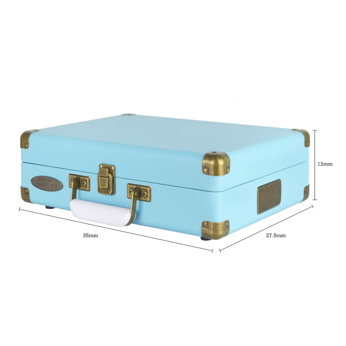 mbeat Woodstock II Sky Blue Retro Bluetooth (TX/RX) Turntable-Audio &amp; Video &gt; Musical Instrument &amp; Accessories-PEROZ Accessories