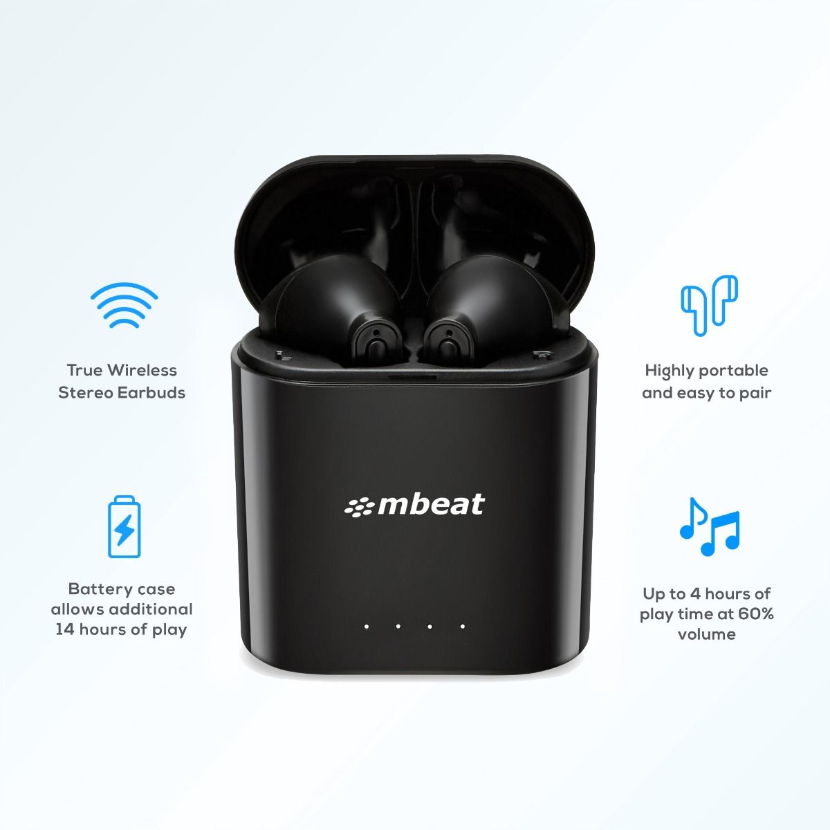 mbeat E1 True Wireless Earbuds-Headphones-PEROZ Accessories