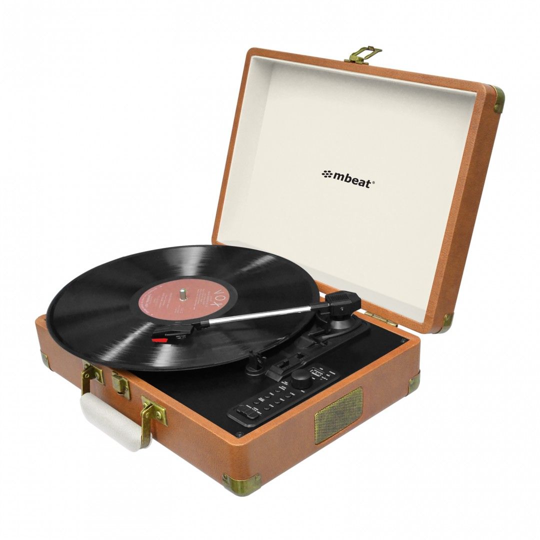mbeat Aria Retro Turntable with Bluetooth &amp; USB Disk Record-Audio &amp; Video &gt; Speakers-PEROZ Accessories