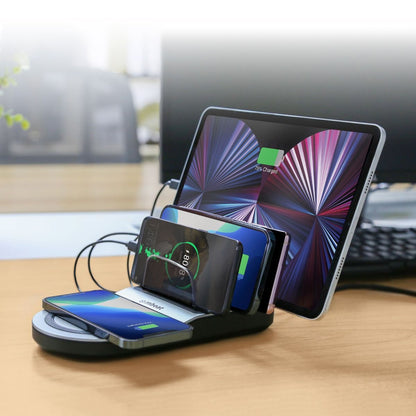 mbeat Gorilla Power 50W Qi Certified Multi-Device USB &amp; Wireless Charging Dock-Electronics &gt; Mobile Accessories-PEROZ Accessories
