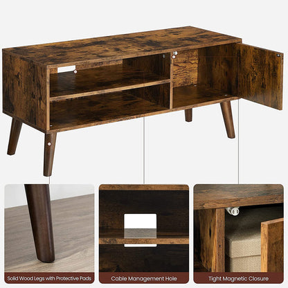 Wooden Look TV Console Stand With Storage Shelf &amp; Cupboard-Furniture &gt; Living Room-PEROZ Accessories