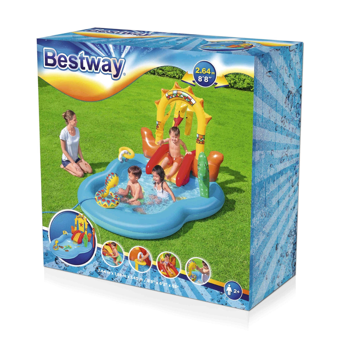Bestway Wild West Kids Play Inflatable Above Ground Swimming Pool-Home &amp; Garden &gt; Pool &amp; Accessories-PEROZ Accessories