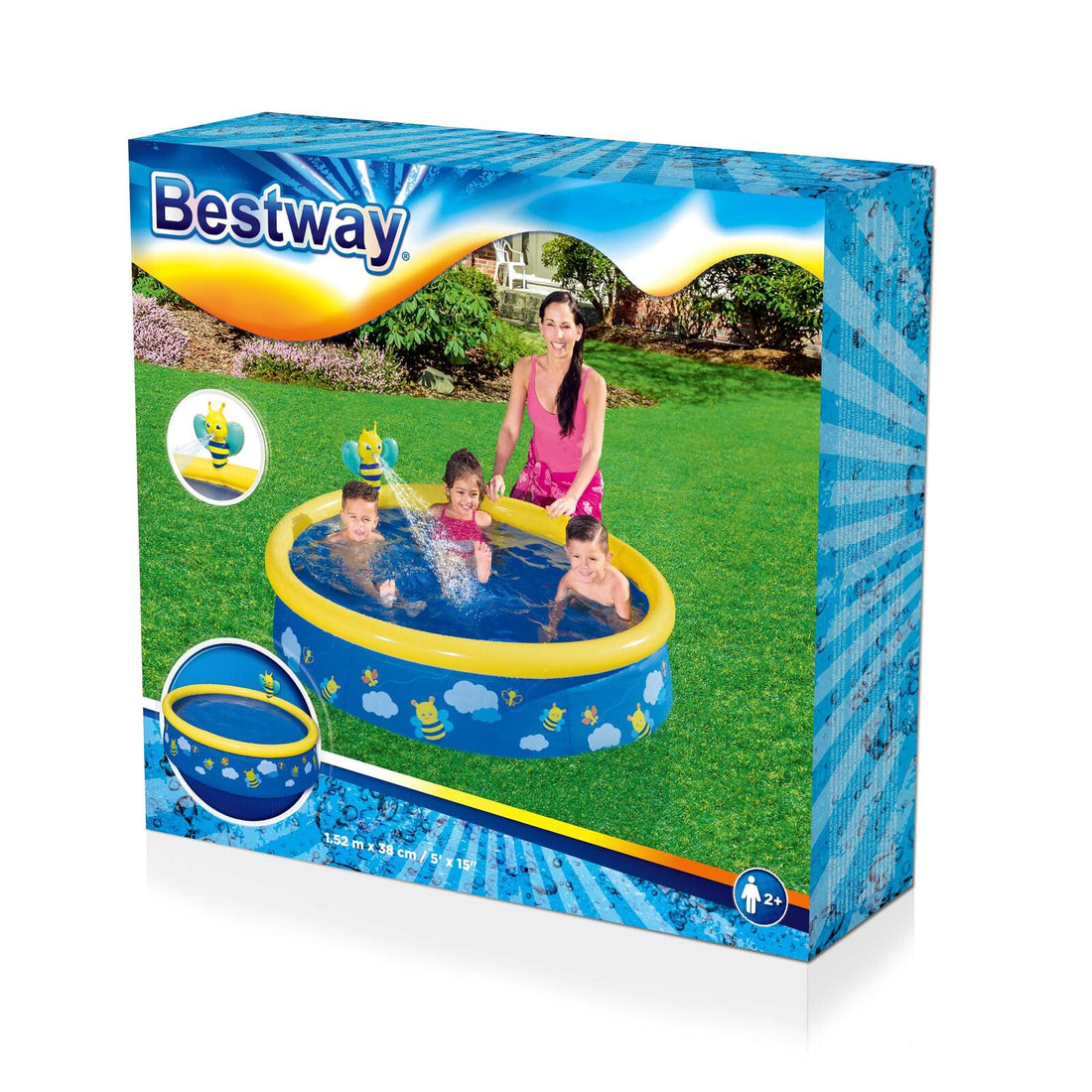 Bestway H2OGO My First Fast Set Spray Pool for Kids-Home &amp; Garden &gt; Pool &amp; Accessories-PEROZ Accessories