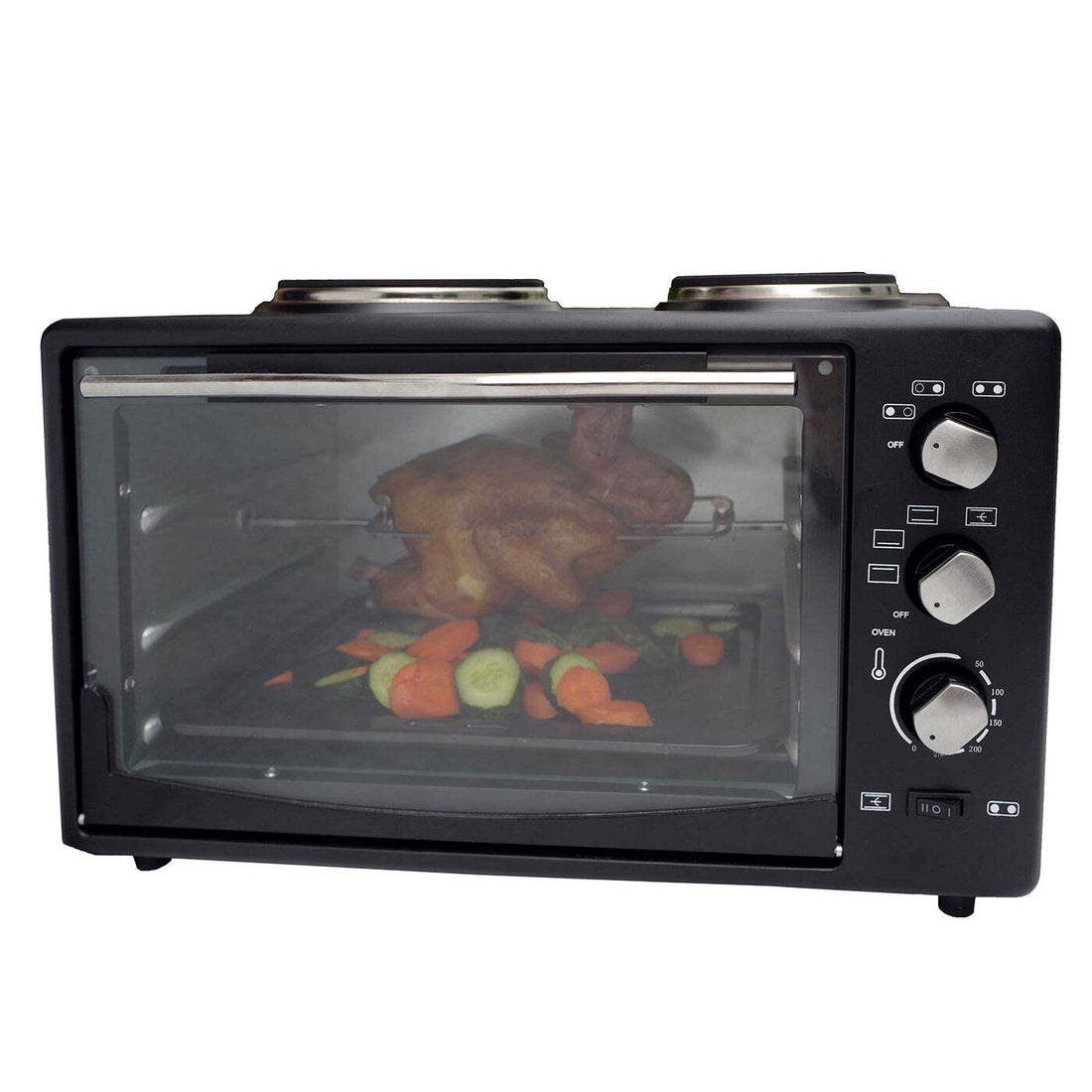 Portable Oven with Rotisserie Cooking, 34L Capacity, 1700W-Appliances &gt; Kitchen Appliances-PEROZ Accessories