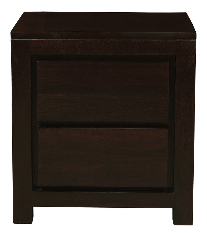 Amsterdam 2 Drawer Bedside Table (Chocolate)-Furniture &gt; Bedroom-PEROZ Accessories