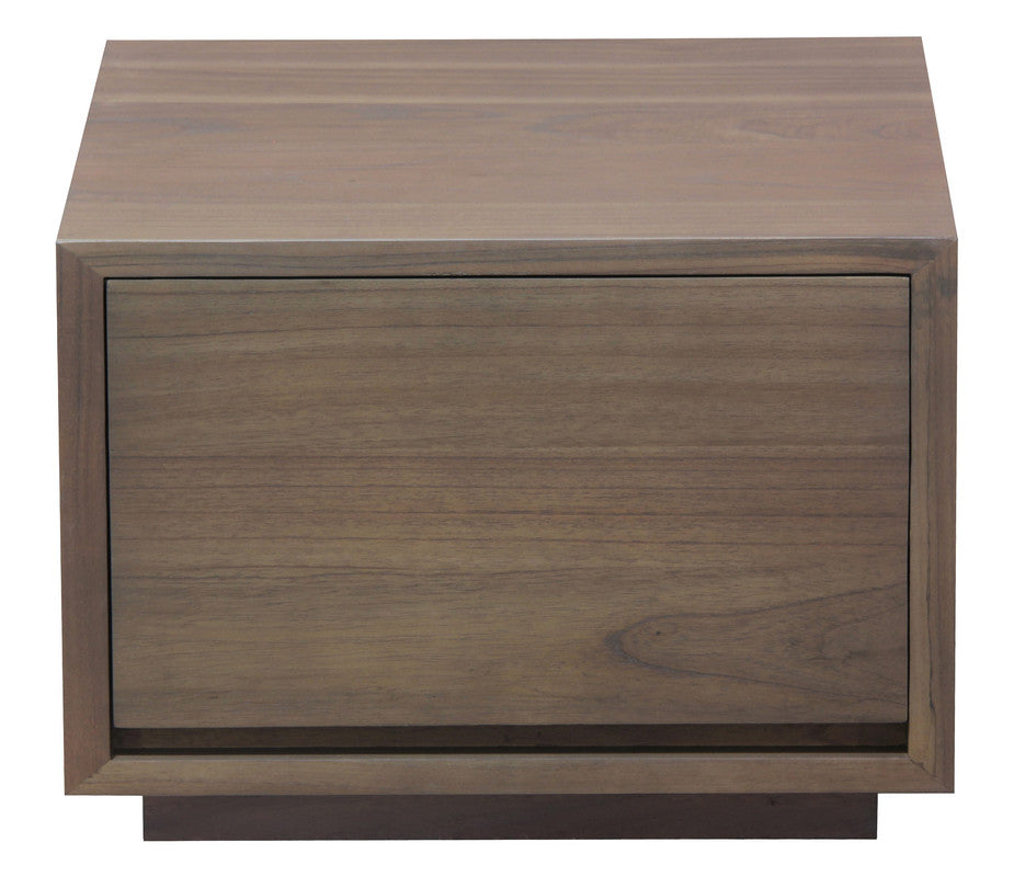 Oscar 1 Drawer Low Bedside Table (Latte)-Furniture &gt; Bedroom-PEROZ Accessories