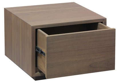Oscar 1 Drawer Low Bedside Table (Latte)-Furniture &gt; Bedroom-PEROZ Accessories