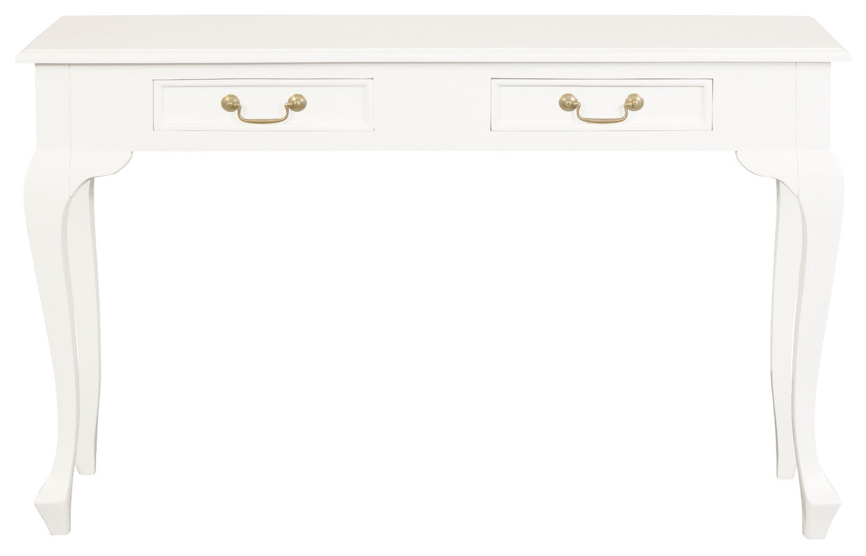 Queen Ann 2 Drawer Sofa Table (White)-Home &amp; Garden &gt; Decor-PEROZ Accessories