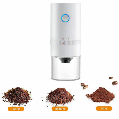 Electric Coffee Grinder Portable White-Coffee Grinders-PEROZ Accessories