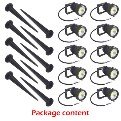 10PCS LED Spotlights Landscape Warm light Lamp Waterproof Outdoor Garden Yard 12V-Home &amp; Garden &gt; Lighting-PEROZ Accessories
