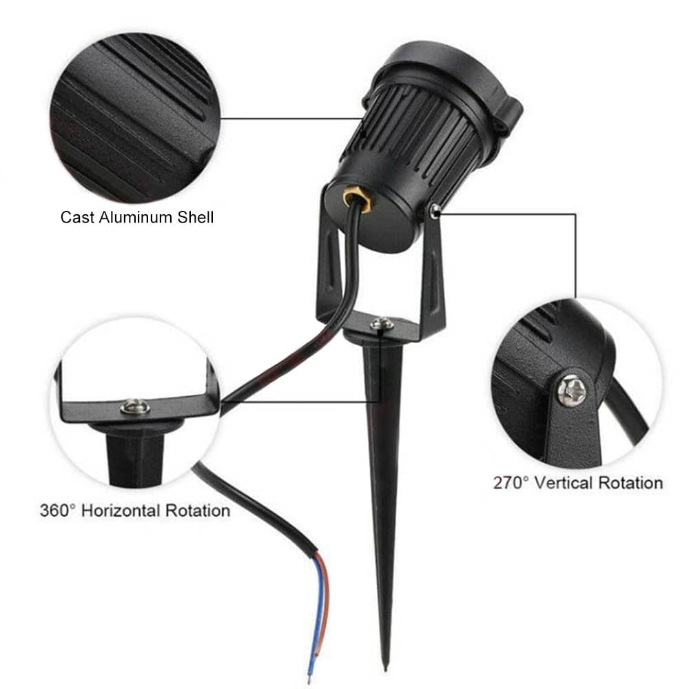 10PCS 12V LED Waterproof Outdoor Garden Spotlights Landscape Light Flood Lights-Home &amp; Garden &gt; Garden Lights-PEROZ Accessories