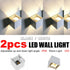 2PCS 12W LED Wall Light Waterproof Up Down Lamp Cube Sconce Yard Indoor Outdoor-Home & Garden > Garden Lights-PEROZ Accessories