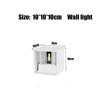 2PCS 12W LED Wall Light Waterproof Up Down Lamp Cube Sconce Yard Indoor Outdoor-Home &amp; Garden &gt; Garden Lights-PEROZ Accessories