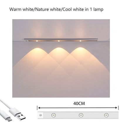 40cm Wireless LED Closet Lights Motion Sensor PIR Induction Lamp Cabinet Lighting USB-Home &amp; Garden &gt; Garden Lights-PEROZ Accessories