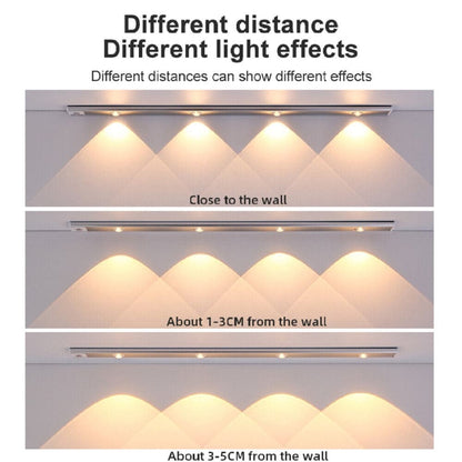 80cm Wireless LED Closet Lights Motion Sensor PIR Induction Lamp Cabinet Lighting USB-Home &amp; Garden &gt; Garden Lights-PEROZ Accessories