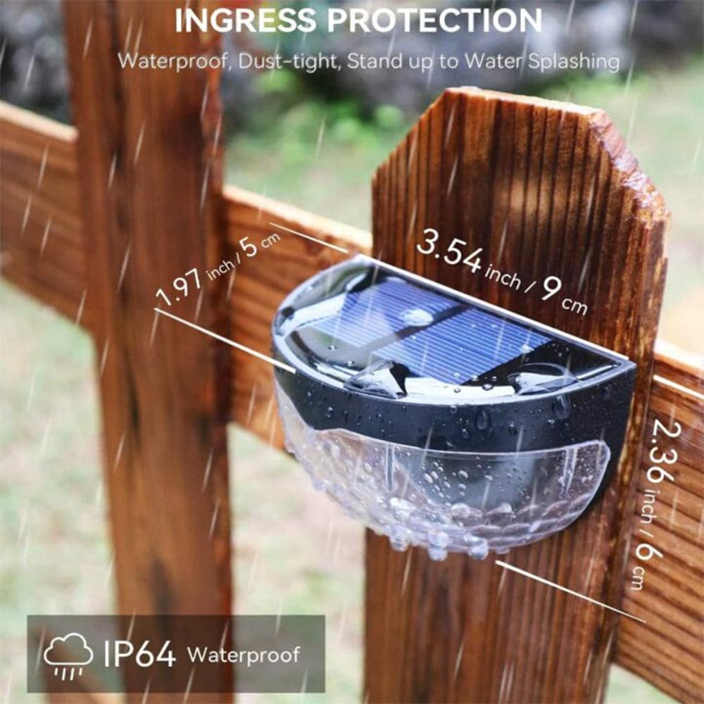 4PCS Solar Powered LED Wall Lights Door Fence Lights Outdoor Garden Lamp Light-Home &amp; Garden &gt; Garden Lights-PEROZ Accessories